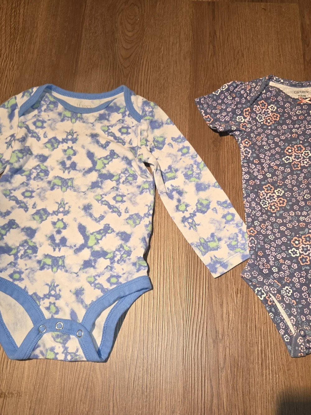 Coral Floral Sleeveless Baby Bodysuit - Unbranded